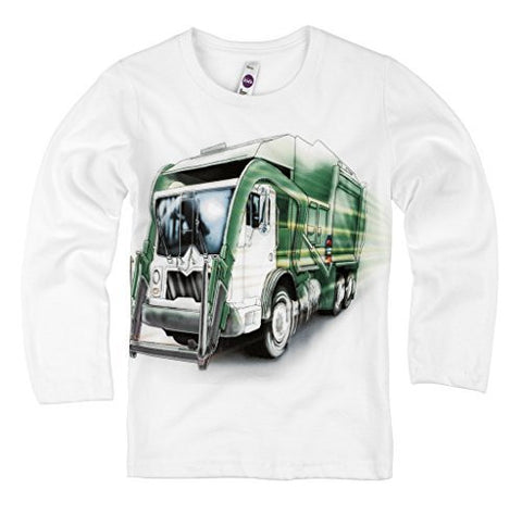 Shirts That Go Little Boys' Long Sleeve Big City Garbage Truck T-Shirt