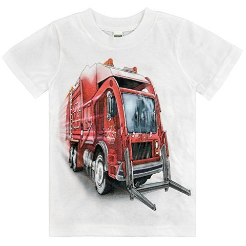Shirts That Go Little Boys' Big Red Garbage Truck T-Shirt