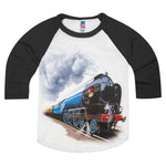 Shirts That Go Little Boys' British Railroad Train Raglan T-Shirt