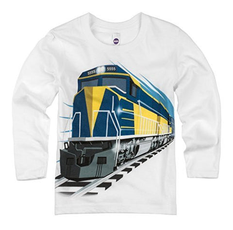 Shirts That Go Little Boys' Long Sleeve Diesel Train T-Shirt