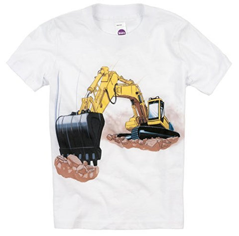 Shirts That Go Little Boys' Yellow Excavator T-Shirt