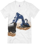 Shirts That Go Little Boys' Blue Excavator T-Shirt