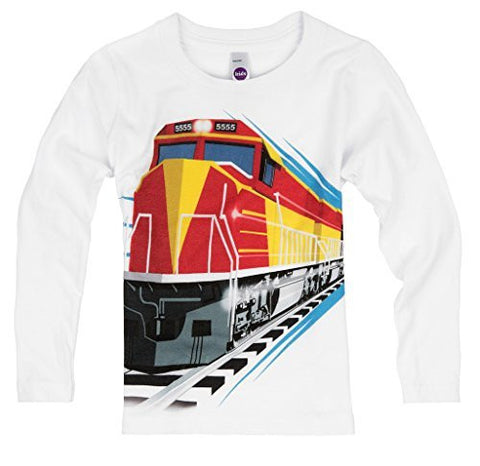 Shirts That Go Little Boys' Long Sleeve Red Diesel Train T-Shirt