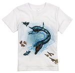 Shirts That Go Little Boys' Megalodon and Plesiosaurus Dinosaur T-Shirt