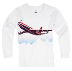 Shirts That Go Little Boys' Long Sleeve Jet Airplane T-Shirt