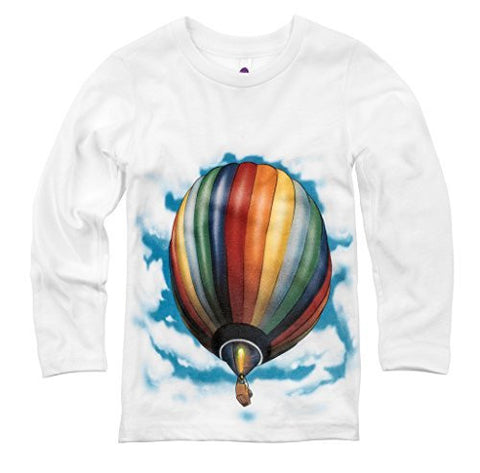 Shirts That Go Little Boys' Long Sleeve Hot Air Balloon T-Shirt