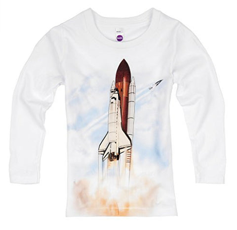 Shirts That Go Little Boys' Long Sleeve Space Shuttle and Chase Plane T-Shirt