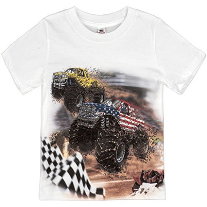 Shirts That Go Little Boys' Big Monster Truck Racing T-Shirt