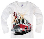 Shirts That Go Little Boys' Long Sleeve Fire Truck T-Shirt