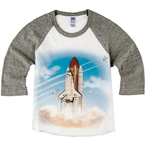 Shirts That Go Little Boys' Space Shuttle Raglan T-Shirt