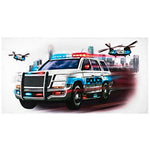 Shirts That Go Little Police SUV Truck & Helicopters Bath and Beach Towel
