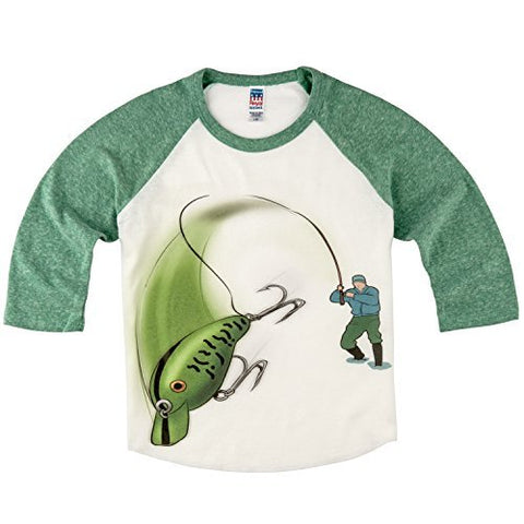 Shirts That Go Little Boys' Bass Fishing Raglan T-Shirt