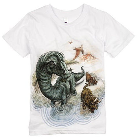 Shirts That Go Little Boys' Brontosaurus and Triceratops Dinosaur T-Shirt
