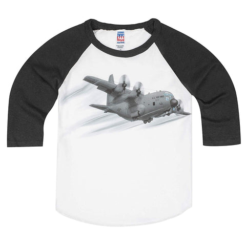 Shirts That Go Little Boys' Air Force Propeller Airplane Raglan T-Shirt