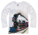 Shirts That Go Little Boys' Long Sleeve Steam Train T-Shirt