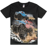 Shirts That Go Little Boys' Go USA Monster Trucks Racing T-Shirt