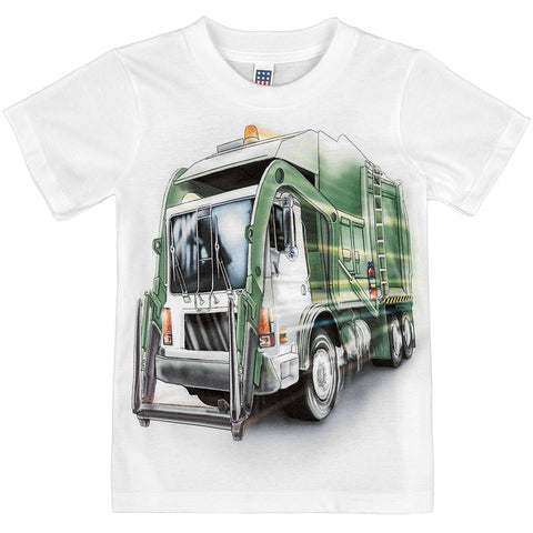 Shirts That Go Little Boys' City Garbage Truck T-Shirt