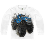 Shirts That Go Little Boys' Long Sleeve Big Blue Monster Truck T-Shirt