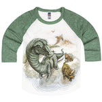 Shirts That Go Little Boys' Brontosaurus Triceratops Dinosaur Raglan T-Shirt