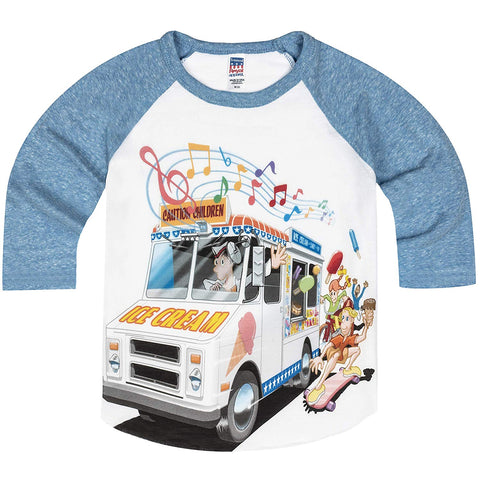 Shirts That Go Little Boys' Ice Cream Truck Raglan T-Shirt