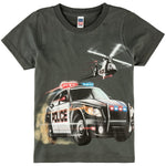 Shirts That Go Little Boys' Police Car and Helicopter T-Shirt