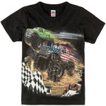 Shirts That Go Little Boys' USA Monster Trucks Racing T-Shirt