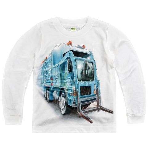 Shirts That Go Little Boys' Long Sleeve Big City Recycling Truck T-Shirt